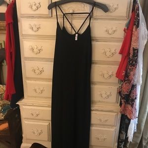 Black tank maxi dress